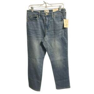 539 Women's High-Rise Slim Straight Fit Vintage Denim Wash Jeans Bottom Retro